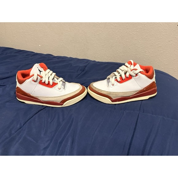 NIKE AIR JORDAN 3 RETRO SE (PS) WHITE-BLACK-MARS STONE SZ 3 [DV7027-108] - Picture 1 of 12